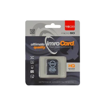 Imro 16GB microSDHC Memory Card Class 6 with Adapter, Black
