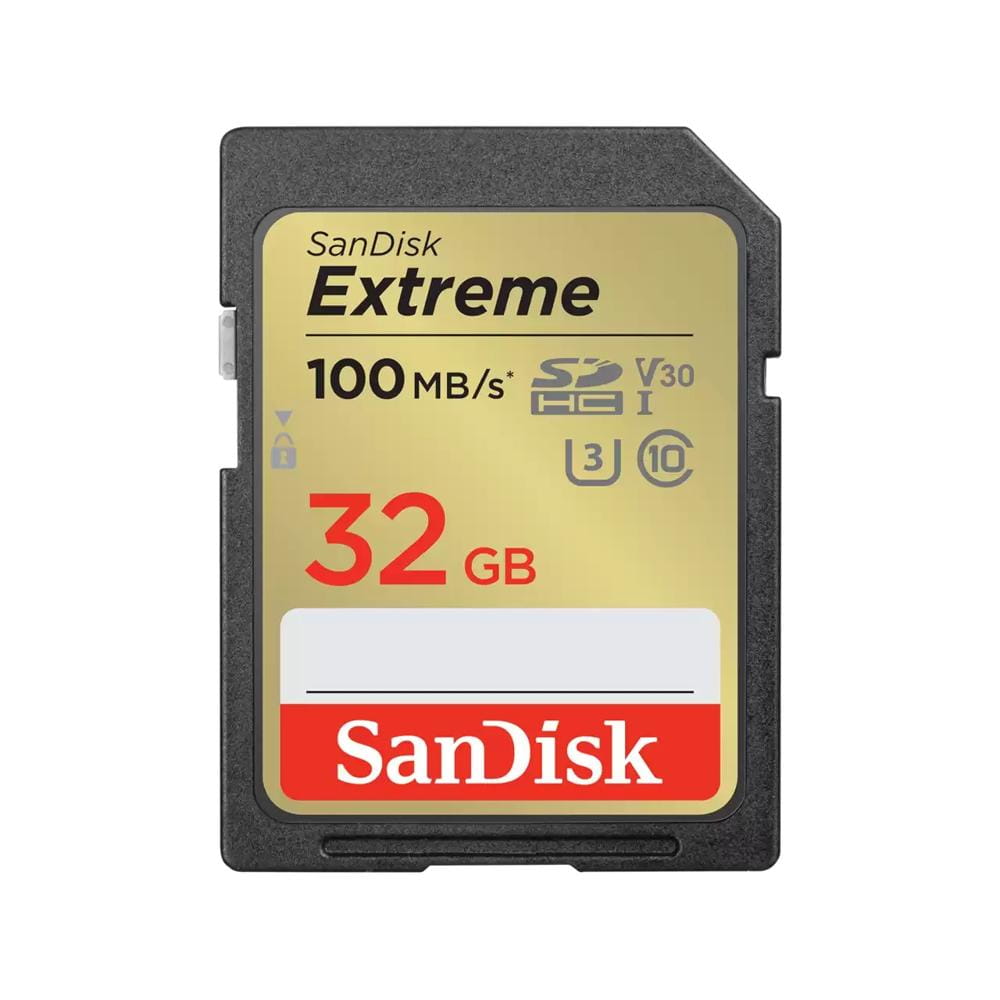 SanDisk Extreme SDHC 32GB Memory Card 100MBs V30 U3, black (0)