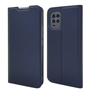 Xiaomi Mi 10 Lite 5G Magnetic Adsorption Book Case Cover, Blue