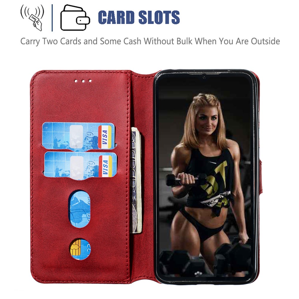 Xiaomi Mi 9 Lite / CC9 / CC9mt Classic Wallet Leather Book Case Cover, Red (1)