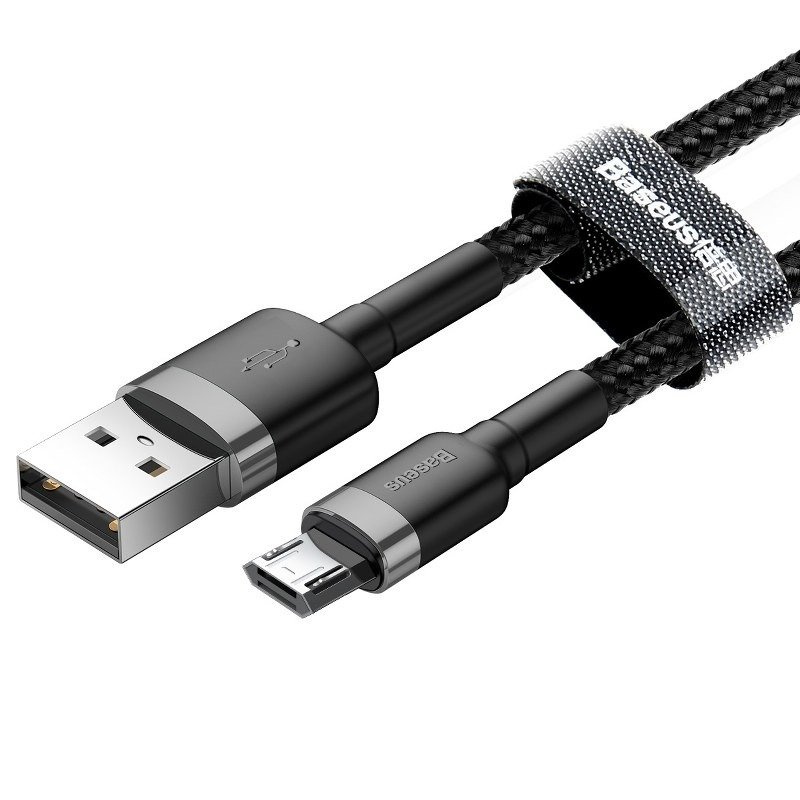 Micro USB Cable Baseus Cafule 2.4A 1m Gray/Black (0)