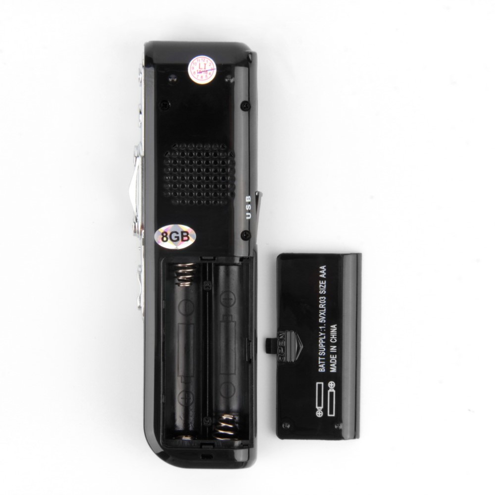 R10 Portable 8GB LCD Digital Voice Recorder USB Flash Drive MP3 Player, Black (4)