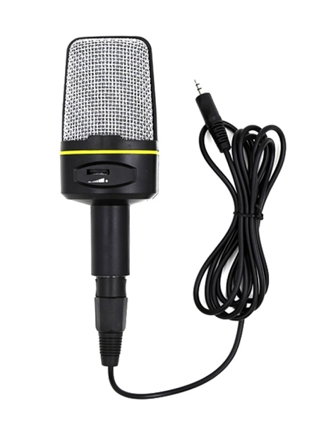 Universal computer microphone with stand, 3.5mm AUX, black (3)