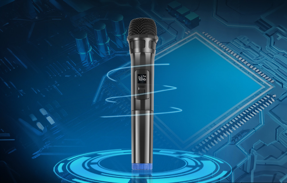Wireless dynamic microphone UHF PULUZ PU628B 3.5mm (black) (1)