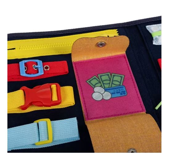 Kruzzel 23618 Educational Toy Manipulation Sensory Busy Board (8)