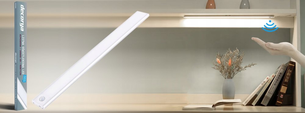 Self Adhesive Wireless LED Lamp Strip Light with Motion Sensor, 20 cm, White (4)