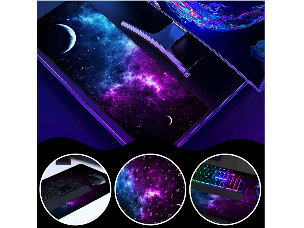 Computer Table Carpet Mat Mouse Pad Cosmos, 30x80cm (2)