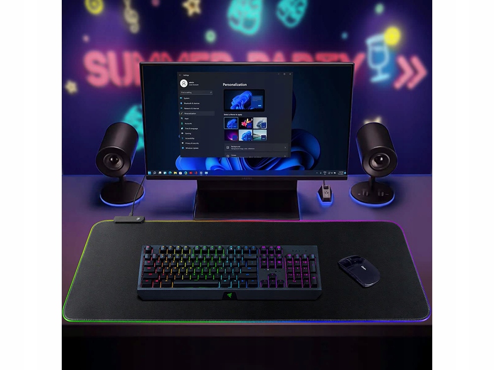 Gaming LED Computer Table Carpet Mat Mouse Pad, 80x30cm (2)