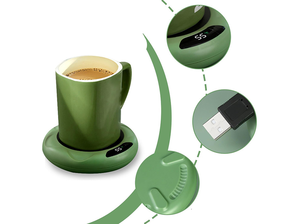 Electric USB Mug Warmer for Desk with Adjustable Temperature Control (1)