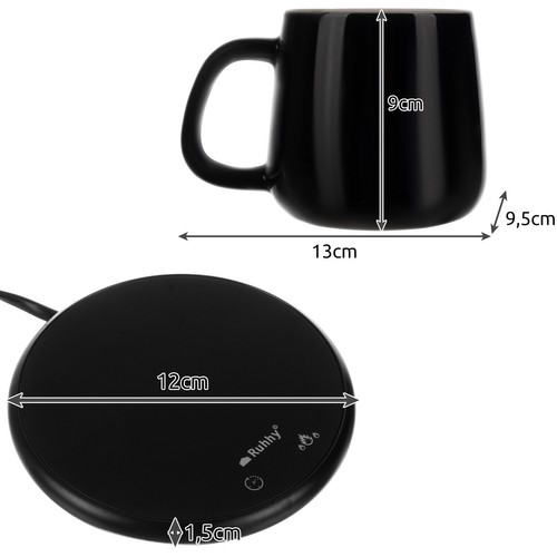 Electric Induction Beverage Heater Cup Warmer + Mug Ruhhy 22125 (0)
