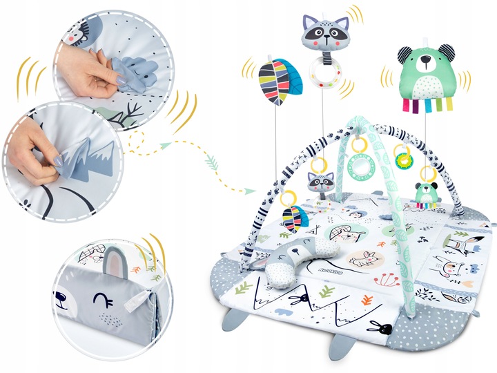 Ricokids 3in1 Interactive Kids Mat 110x100cm, Rabbit (7)