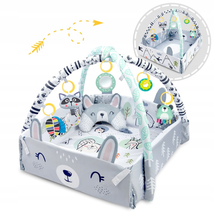 Ricokids 3in1 Interactive Kids Mat 110x100cm, Rabbit (9)