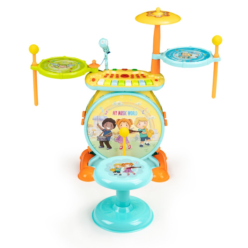 Kids 2-in-1 Drum Kit & Keyboard Piano Set with Microphone & MP3 Input (0)