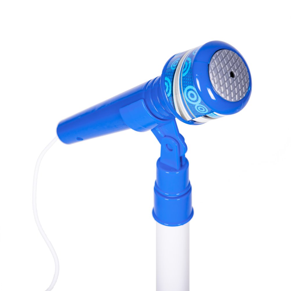 Kids Electric Guitar Set with Microphone Stand and MP3 Input, Blue (3)