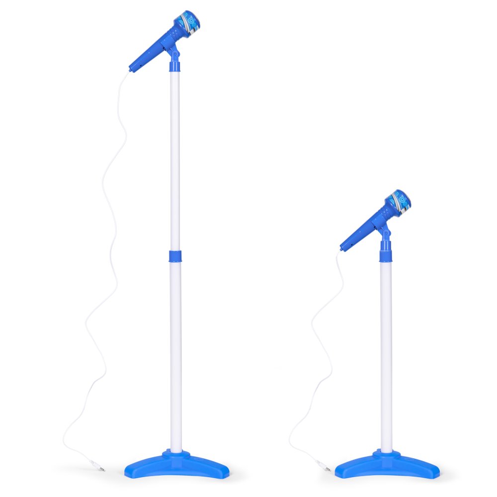 Kids Electric Guitar Set with Microphone Stand and MP3 Input, Blue (1)