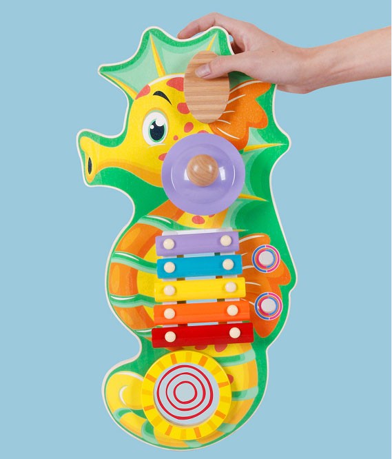 Wooden Musical Instrument Set for Kids with 5-Note Xylophone Bl-20603 (3)
