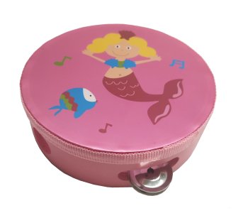 Wooden Mermaid Tambourine for Kids