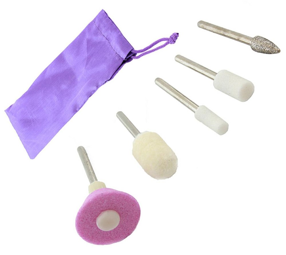 Electric Nail Drill Kit with 5 Bits for Manicure and Pedicure, White (3)