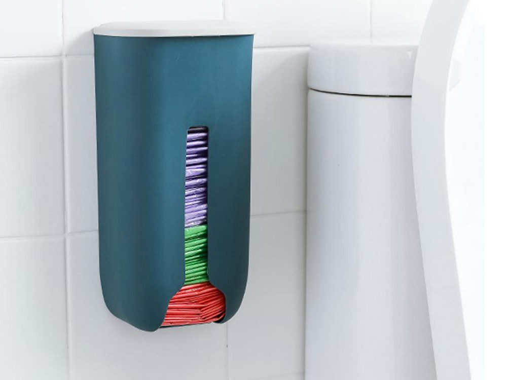 Kitchen Grocery Plastic Bag Holder Dispenser Wall Mounted Garbage Bag Holder Refillable Trash Bag Saver Kitchen... (7)