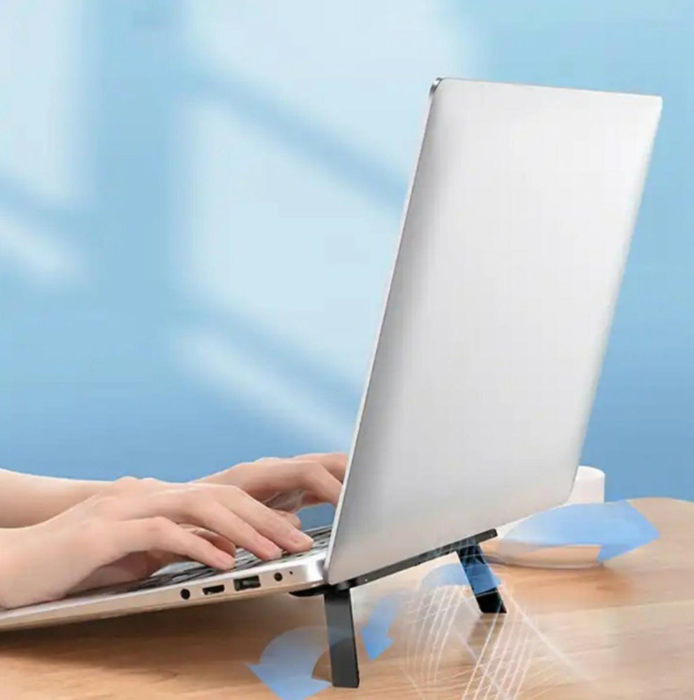 Foldable laptop stand, plastic, black (3)