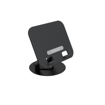 Devia EL238 Laptop Stand 360 Rotating Adjustable, Foldable Aluminum Riser for Desk, Black