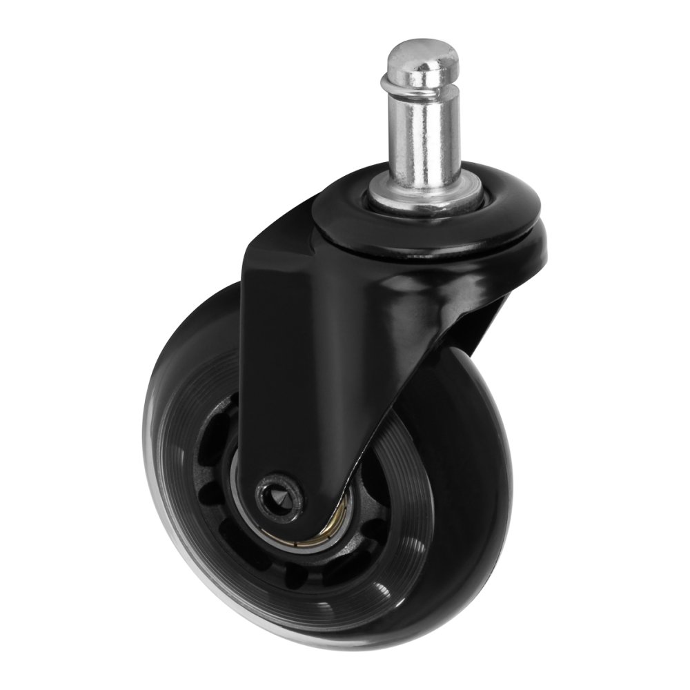 Roll Speed Press-on Stool Wheel, Set of 5 pieces, Black (0)