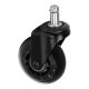 Roll Speed Press-on Stool Wheel, Set of 5 pieces, Black