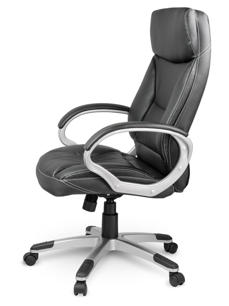Sofotel EG-223 Ergonomic Leather Office Chair, Black (1)
