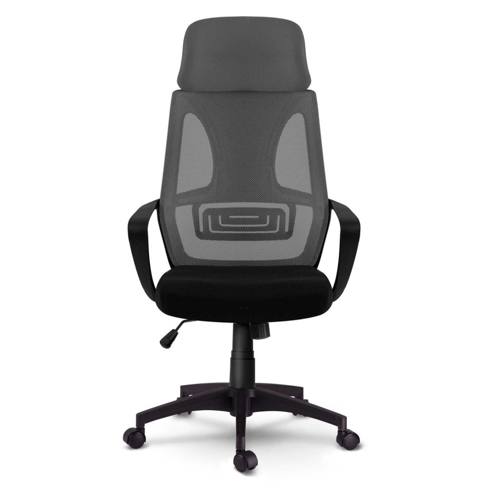 Ergonomic Mesh Office Chair Sofotel Praga with Adjustable Headrest, Grey (3)