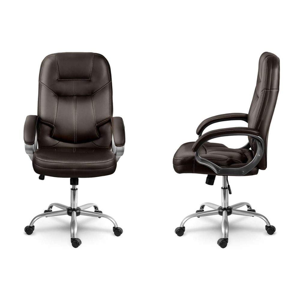 Sofotel Ergonomic Office Chair with Quilted High-Back, dark brown (1)