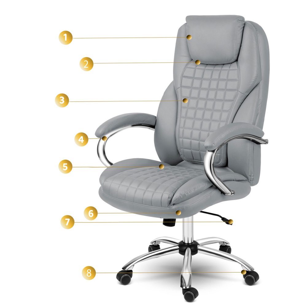 Sofotel Batory Ergonomic Office Chair, light grey (3)