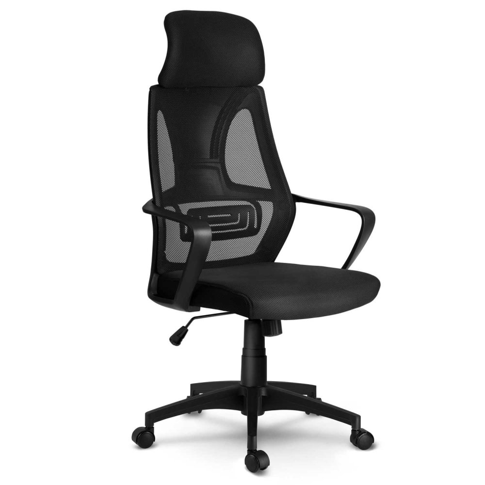 Ergonomic Office Chair Sofotel Praga with Mesh Back and Headrest, Black (0)