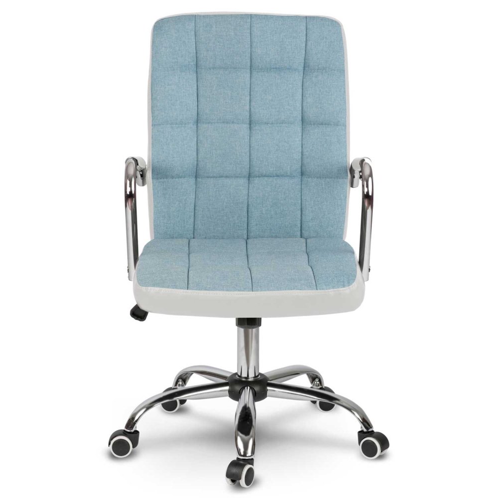Sofotel Benton Ergonomic Fabric Office Chair, Blue and White (1)