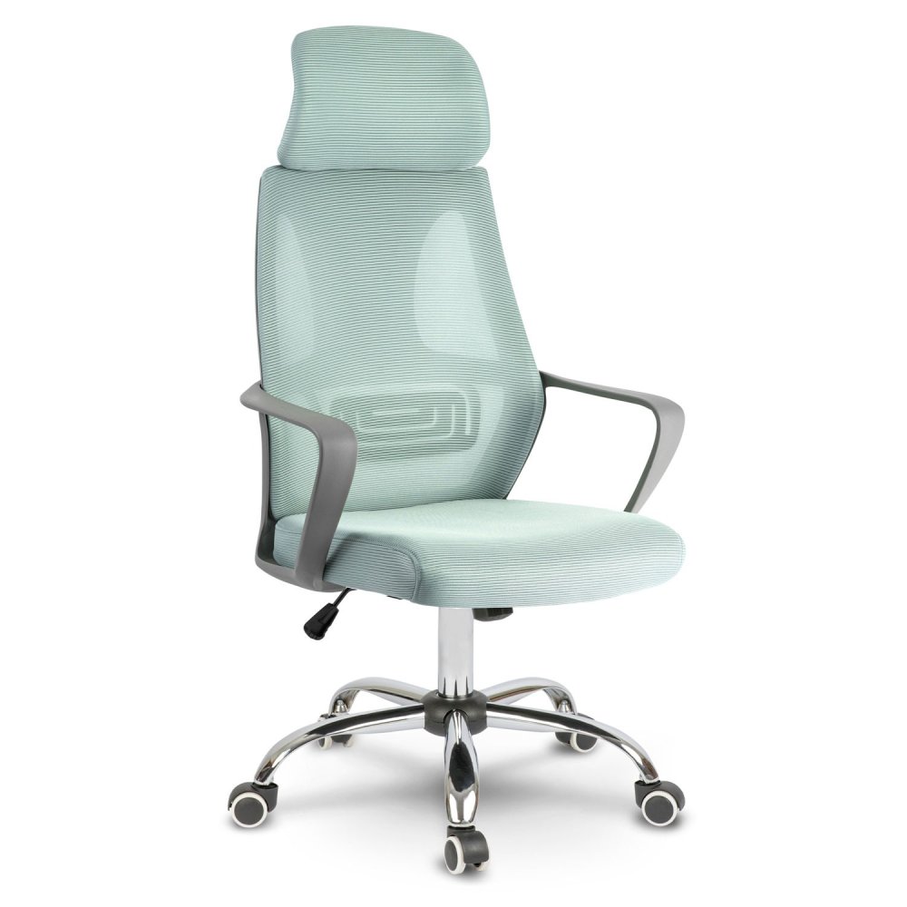 Sofotel Praga Ergonomic Mesh Office Chair with Headrest, Light Blue (1)