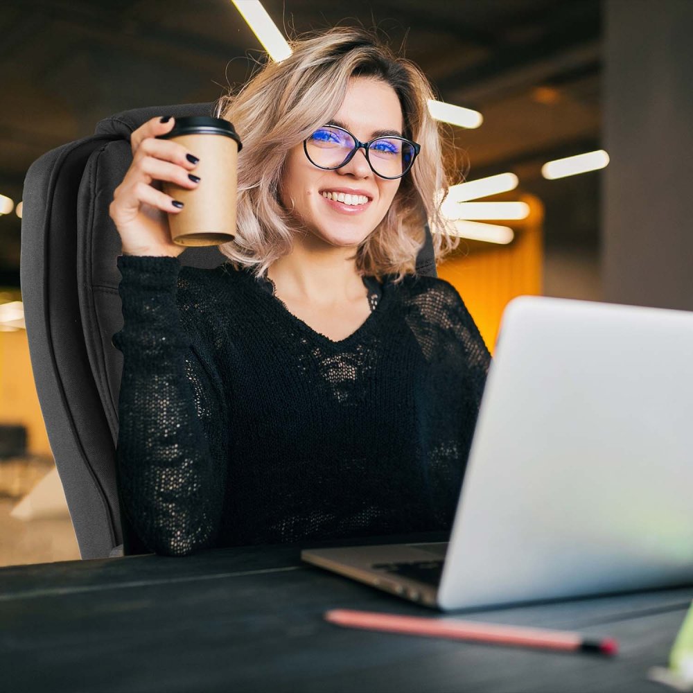 Sofotel Porto Ergonomic Office Chair, Fabric, Black (0)