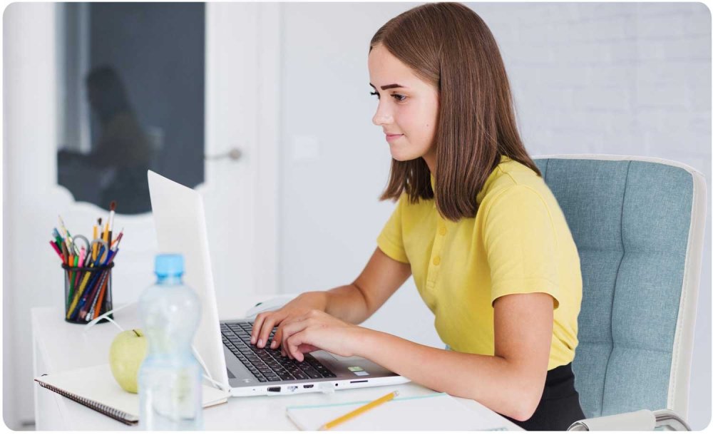 Sofotel Benton Ergonomic Fabric Office Chair, Blue and White (3)