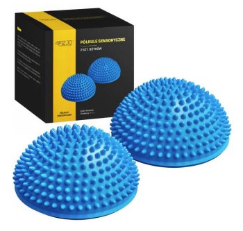 4FIZJO Sensory Hemisphere with Spikes for Rehabilitation and Foot massage, Set of 2 pcs., Blue