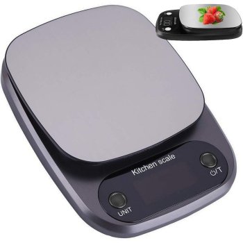 Digital LCD Kitchen Scale 1 g–10 kg High Precision, black