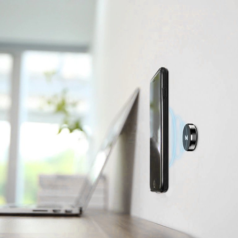 Wozinsky Flat Vehicle Mount Magnetic Bracket Phone Holder for Dashboard, Black (4)