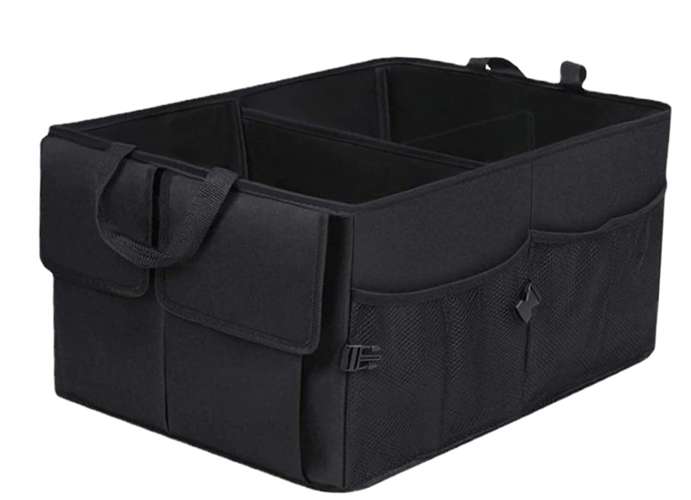 Multifunctional Foldable Car Trunk Organizer Bag Box, Black (1)