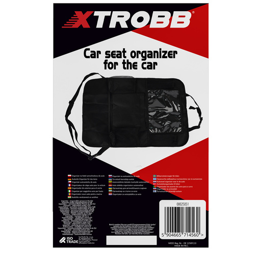 Xtrobb Backseat Car Organizer with Touch Screen Tablet Holder, Black (0)