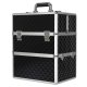 XXL Makeup Train Case Cosmetic Organizer Storage Box, Black