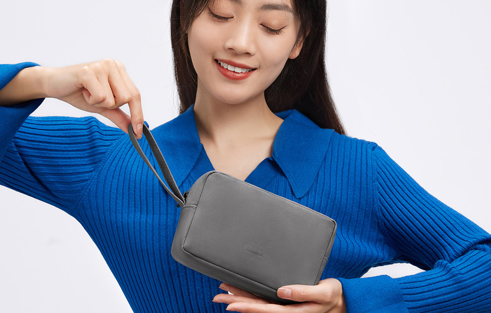 Baseus Case Cover Pocket Pouch Organaizer Storage Bag for Accessories, Grey (3)