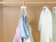 Space Saving Clothes Hanger, Foldable Wardrobe Organizer, 16 Slots, white