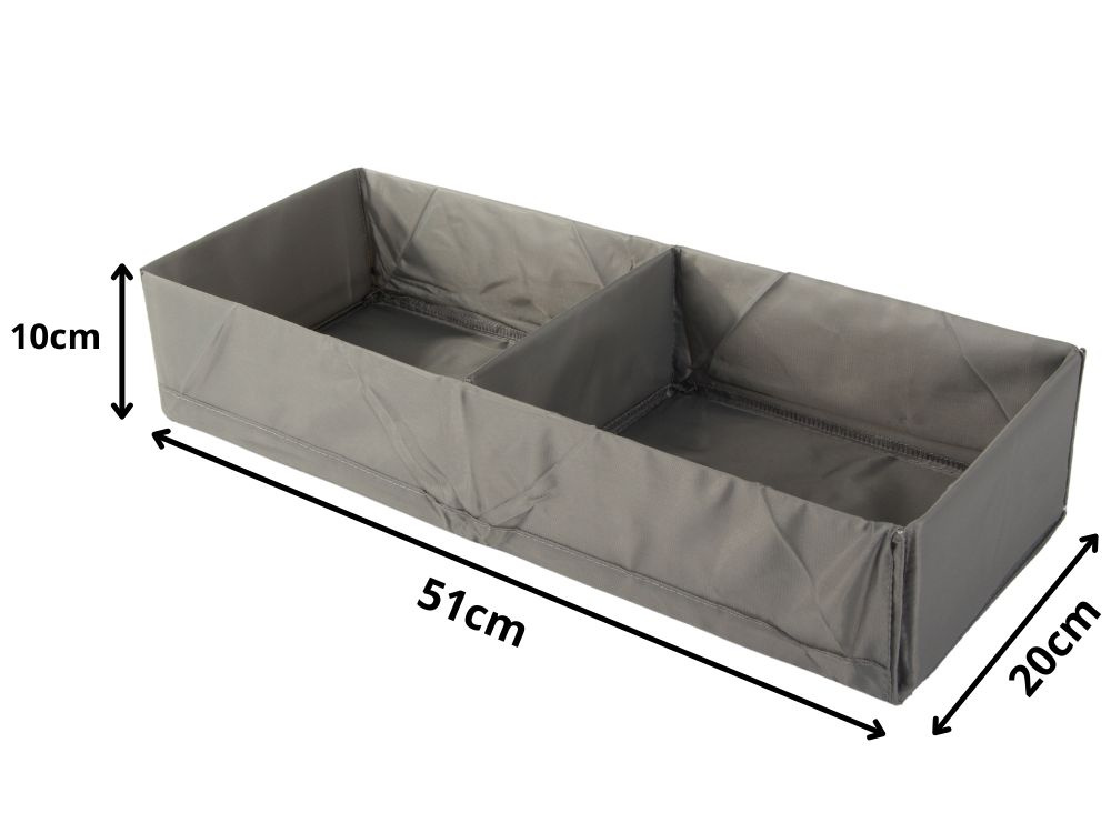 Large 2-Compartment Drawer Organizer for Underwear and Socks (0)