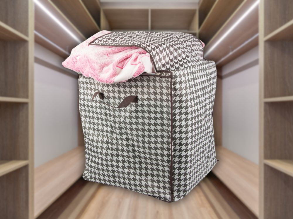 180L Large Foldable Storage Container for Clothes, Fabric Closet Organizer, black and white (0)