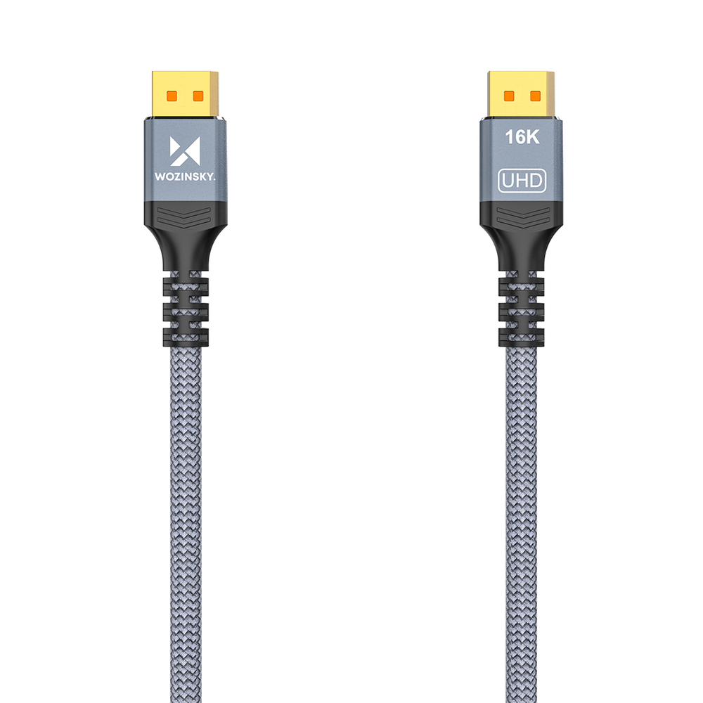 Wozinsky WPS-16AYL1S DisplayPort 2.1 Cable VESA Certified 80 Gb/s 16K@60Hz 8K@120Hz 4K@240Hz HDR HDCP DSC 1m - Black (0)