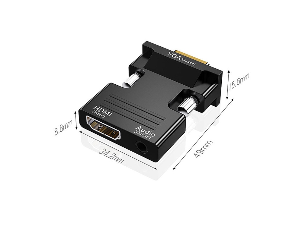 HDMI to VGA Adapter Converter with 3.5mm Audio Output (2)