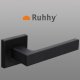 Interior Door Handle Set Ruhhy 21937, Matte Black