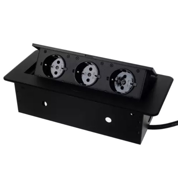 Built-in Retractable Socket Triple in Tabletop | (4)